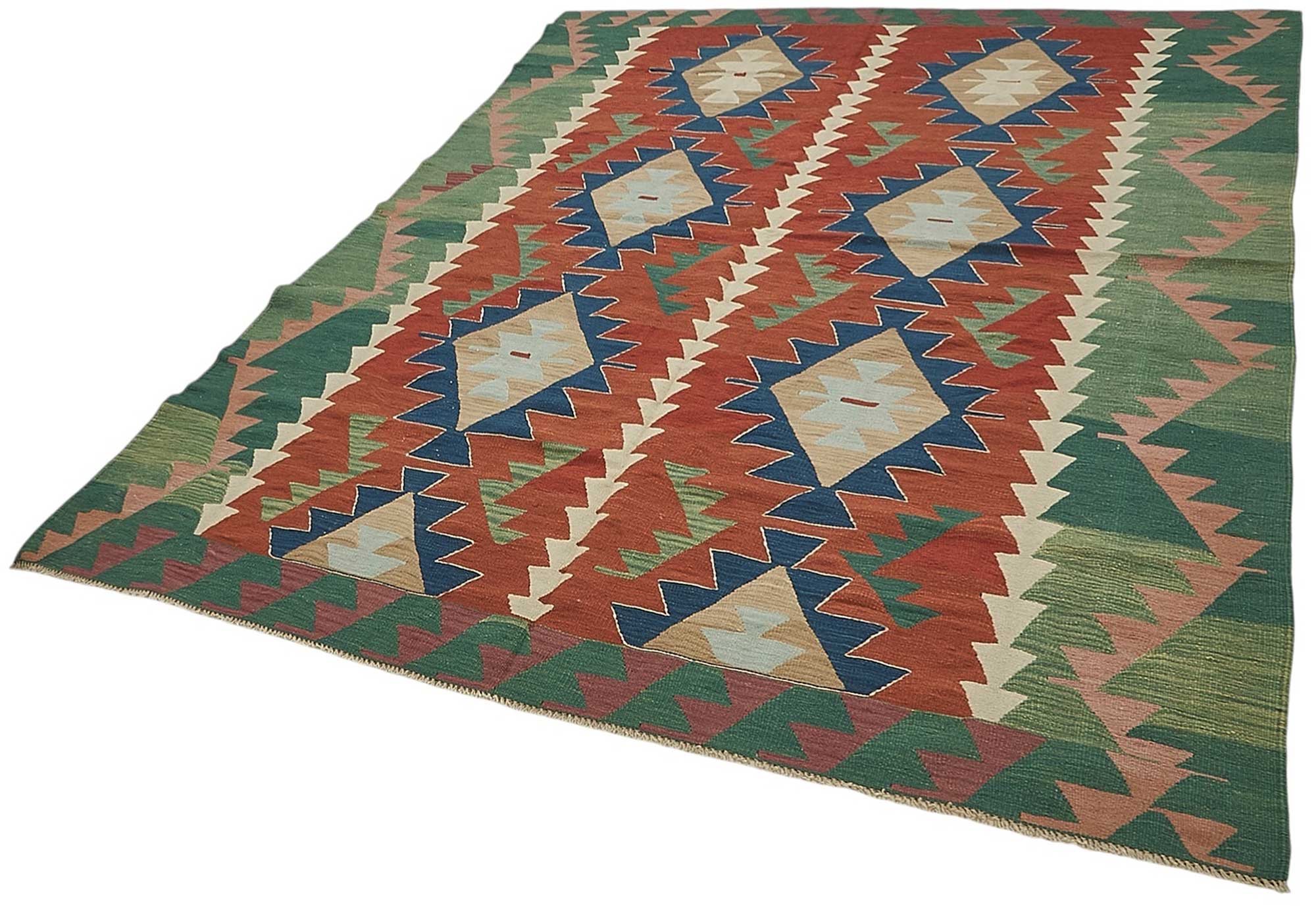 6x9 Handwoven Turkish Kilim Rug - 50504