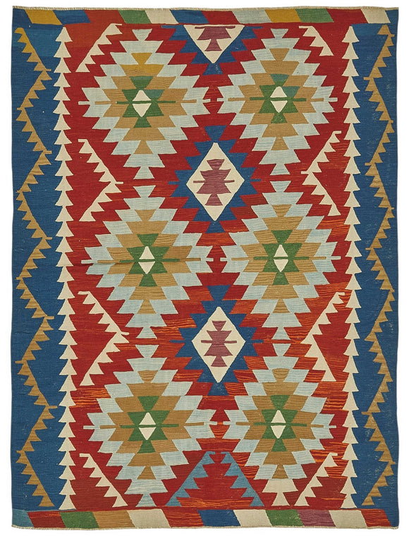 6x9 Handwoven Turkish Kilim Rug - 50505