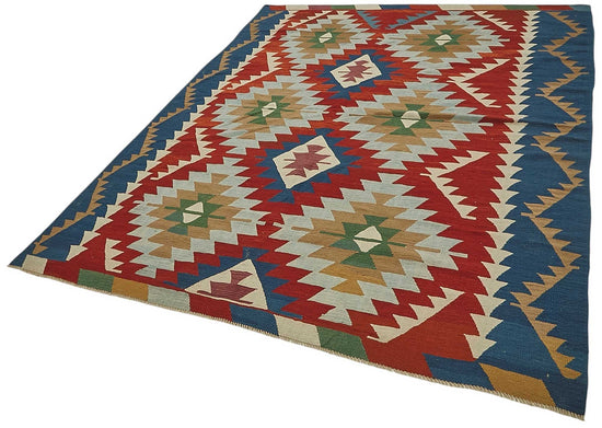 6x9 Handwoven Turkish Kilim Rug - 50505