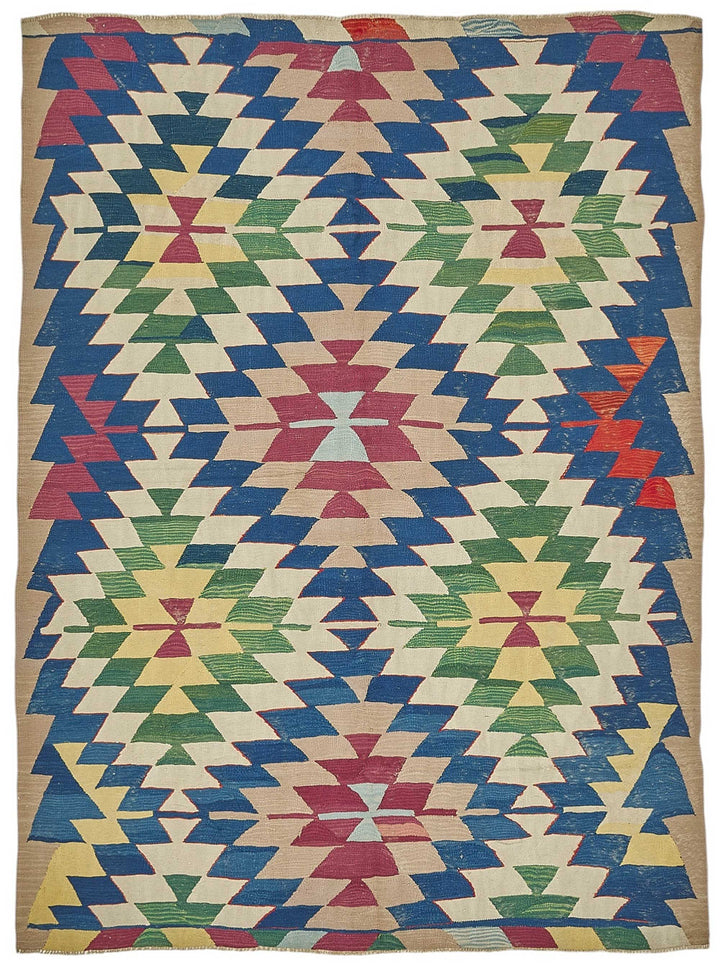 7x9 Handwoven Turkish Kilim Rug - 50506