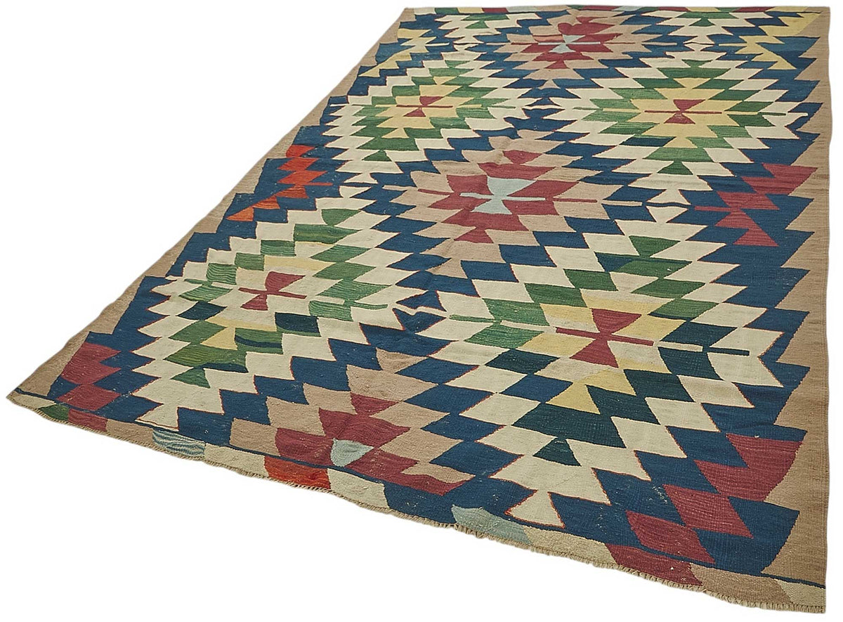 7x9 Handwoven Turkish Kilim Rug - 50506