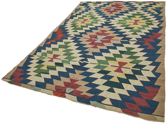 7x9 Handwoven Turkish Kilim Rug - 50506