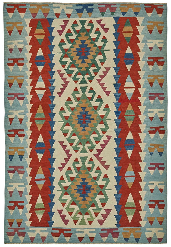 6x9 Handwoven Turkish Kilim Rug - 50507