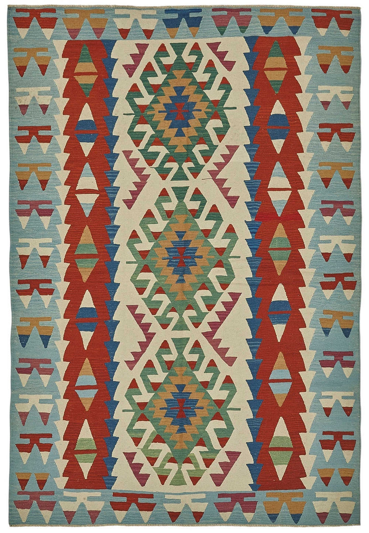 6x9 Handwoven Turkish Kilim Rug - 50507