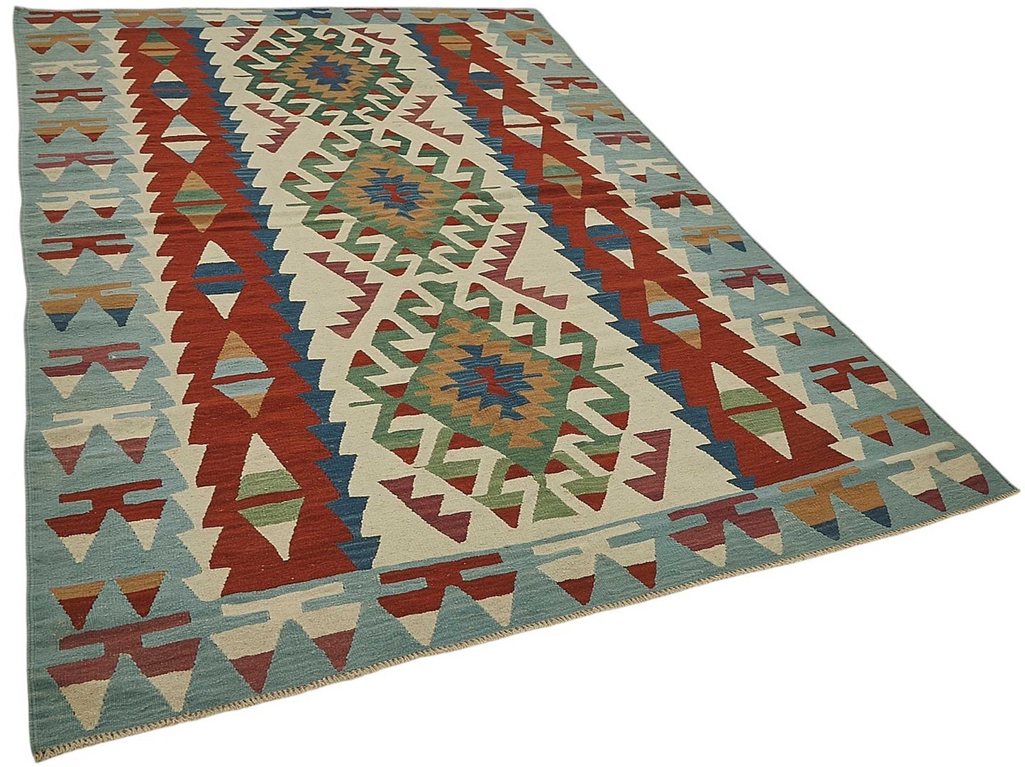 6x9 Handwoven Turkish Kilim Rug - 50507