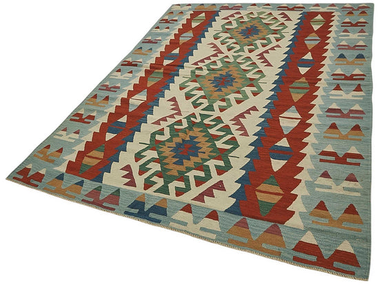 6x9 Handwoven Turkish Kilim Rug - 50507