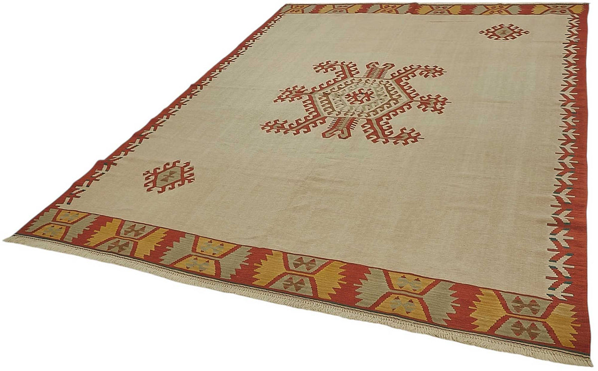 8x11 Handwoven Turkish Kilim Rug - 50509