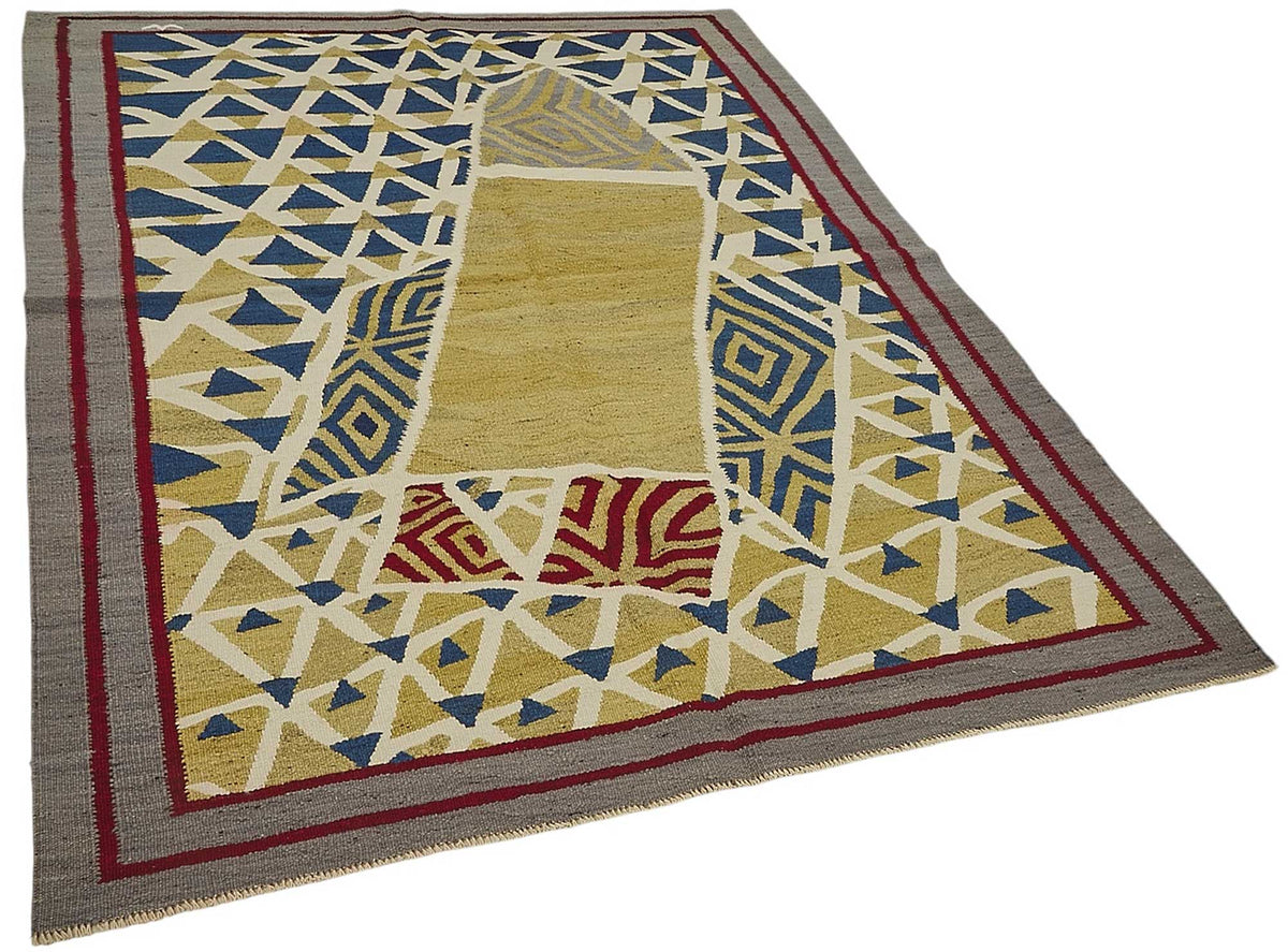 5x7 Handwoven Turkish Kilim Rug - 50511