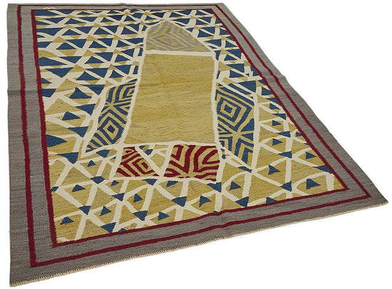 5x7 Handwoven Turkish Kilim Rug - 50511