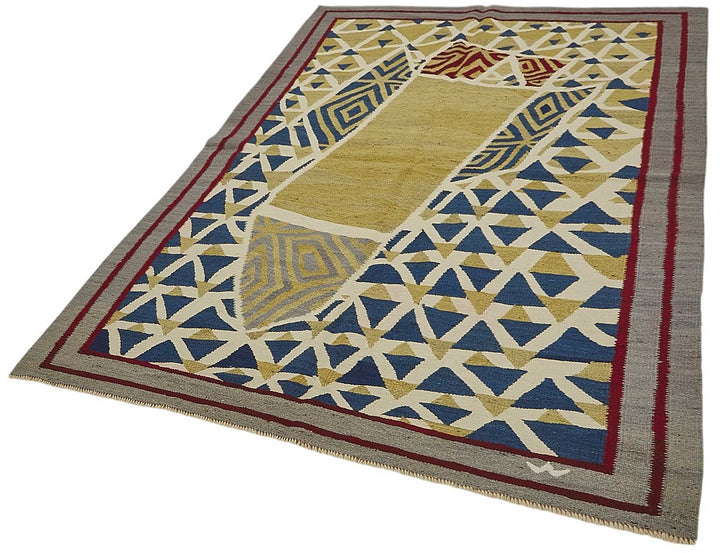 5x7 Handwoven Turkish Kilim Rug - 50511