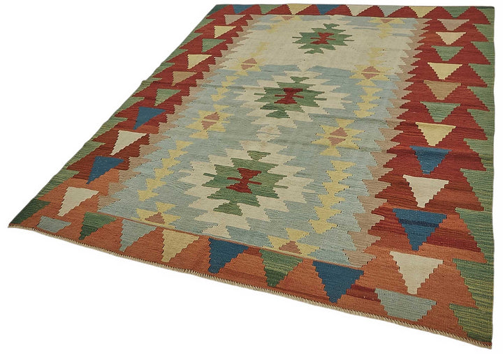 6x8 Handwoven Turkish Kilim Rug - 50513