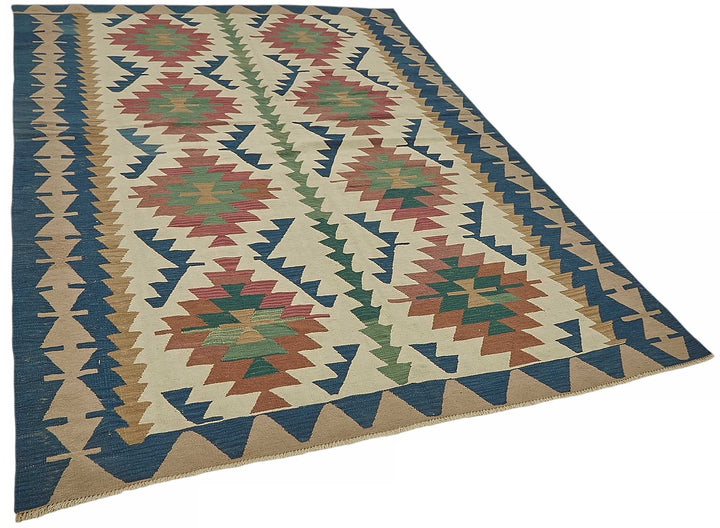 6x9 Handwoven Turkish Kilim Rug - 50514