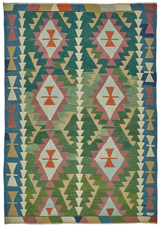 6x9 Handwoven Turkish Kilim Rug - 50515