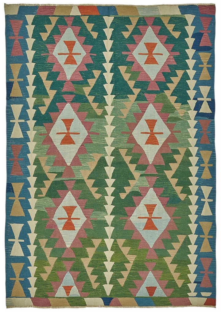 6x9 Handwoven Turkish Kilim Rug - 50515
