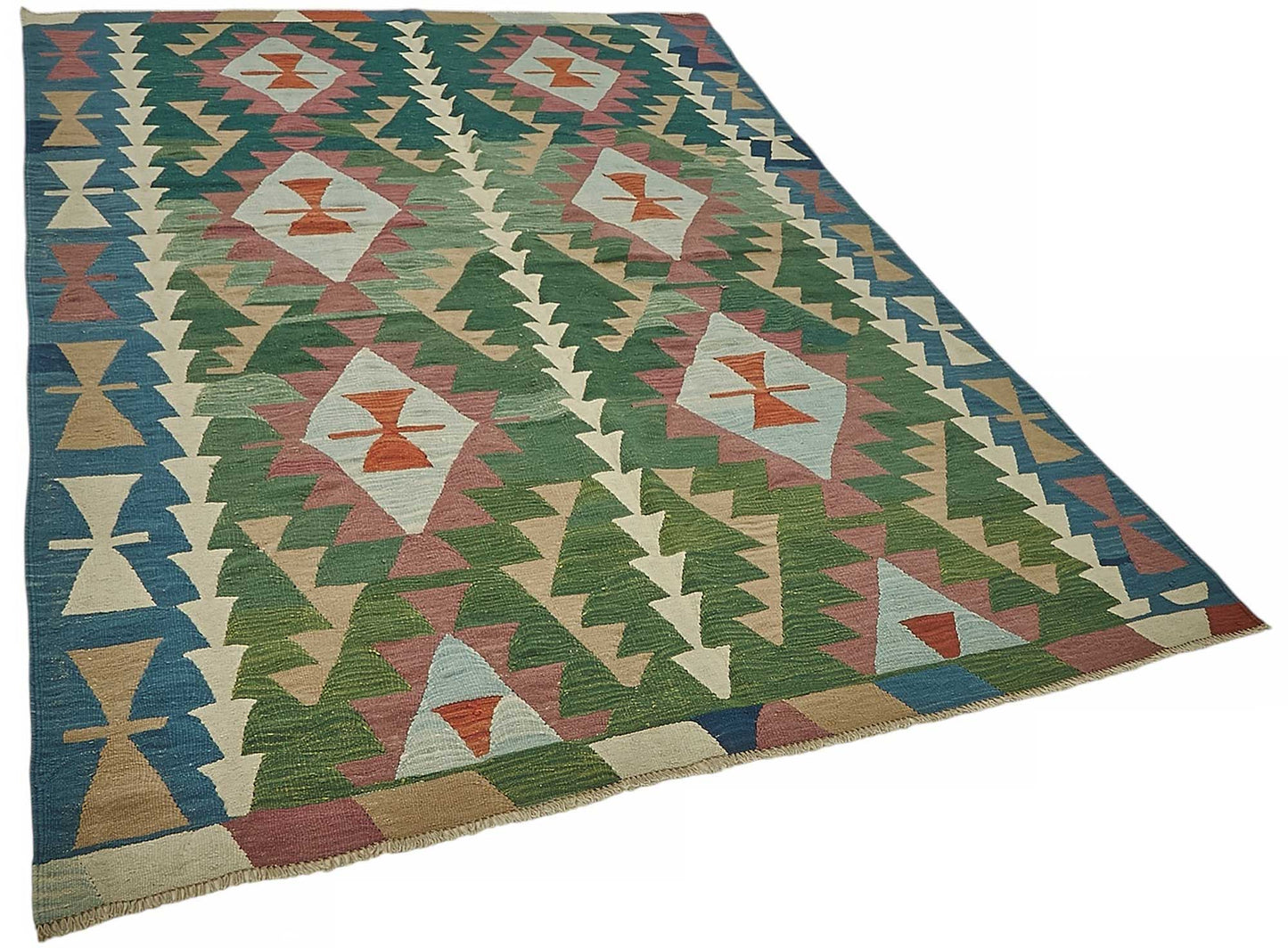 6x9 Handwoven Turkish Kilim Rug - 50515