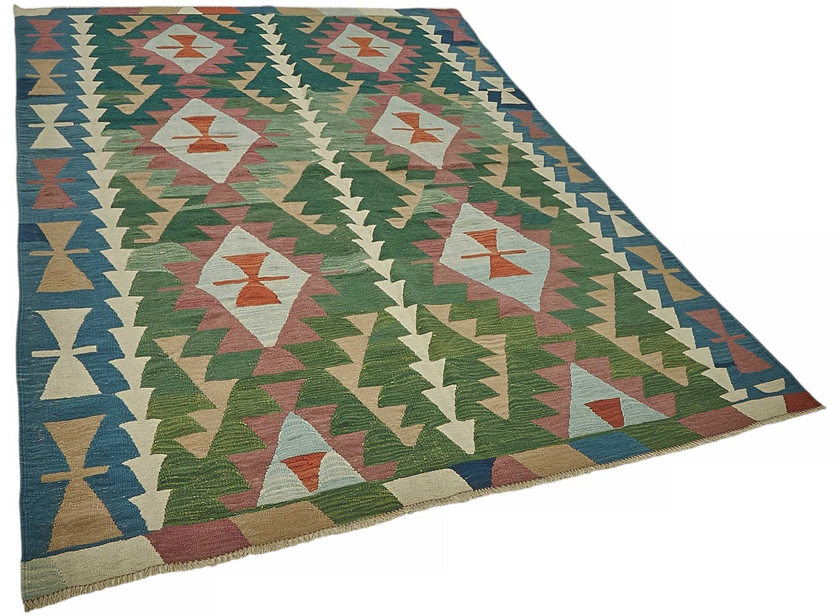 6x9 Handwoven Turkish Kilim Rug - 50515
