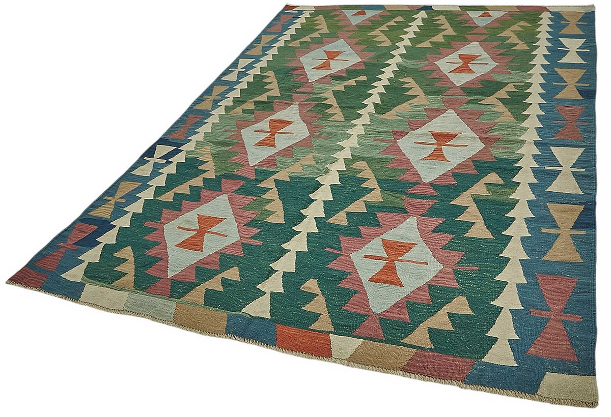 6x9 Handwoven Turkish Kilim Rug - 50515