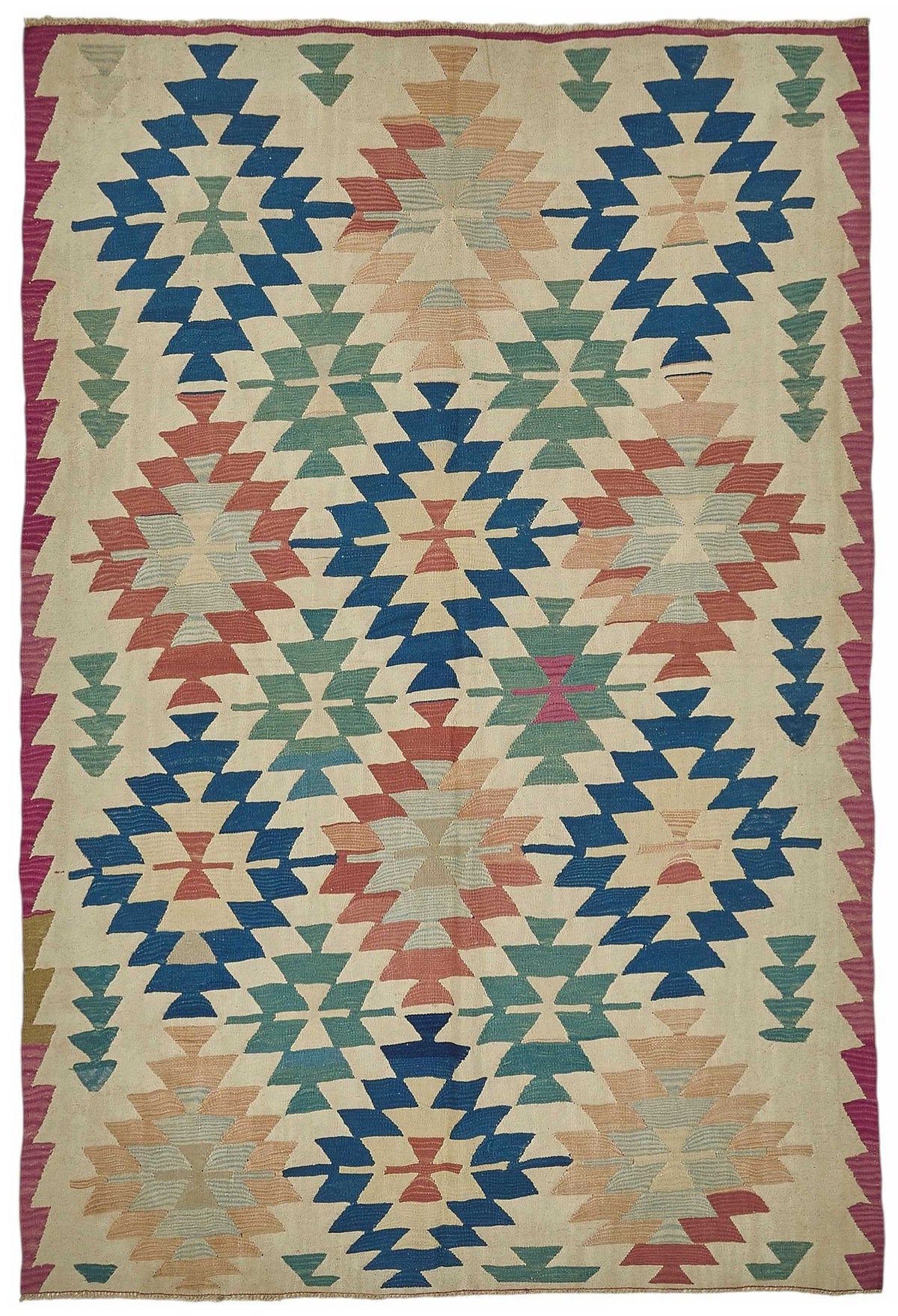 6x9 Handwoven Turkish Kilim Rug - 50516