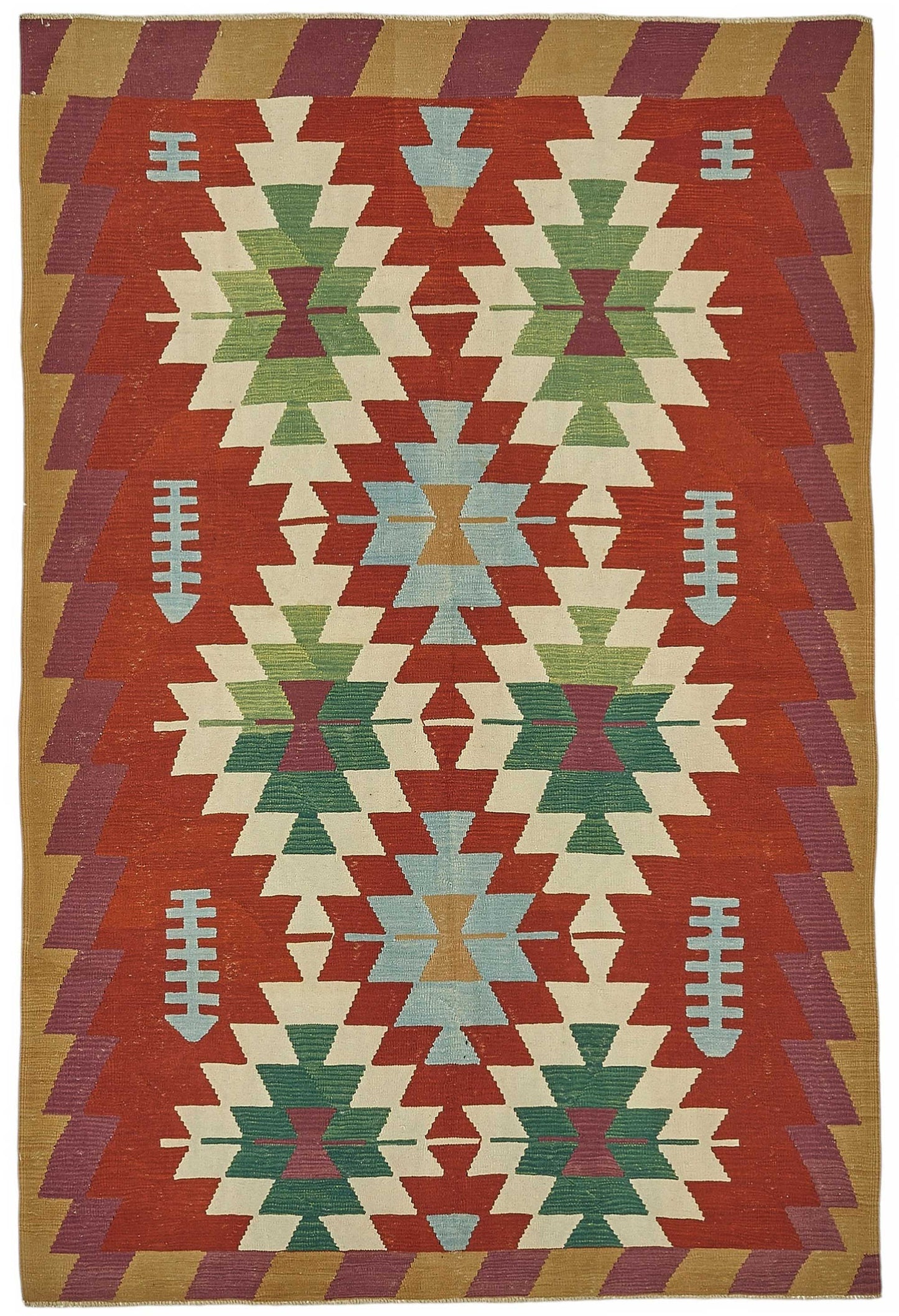 6x9 Handwoven Turkish Kilim Rug - 50517