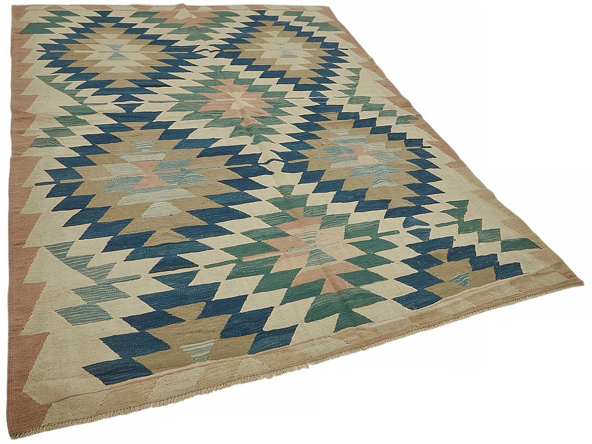 6x9 Handwoven Turkish Kilim Rug - 50518