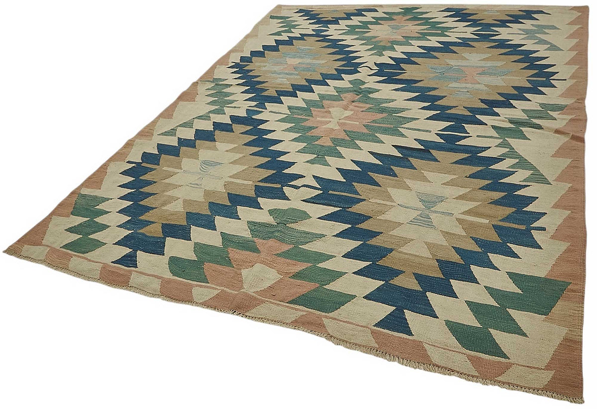 6x9 Handwoven Turkish Kilim Rug - 50518