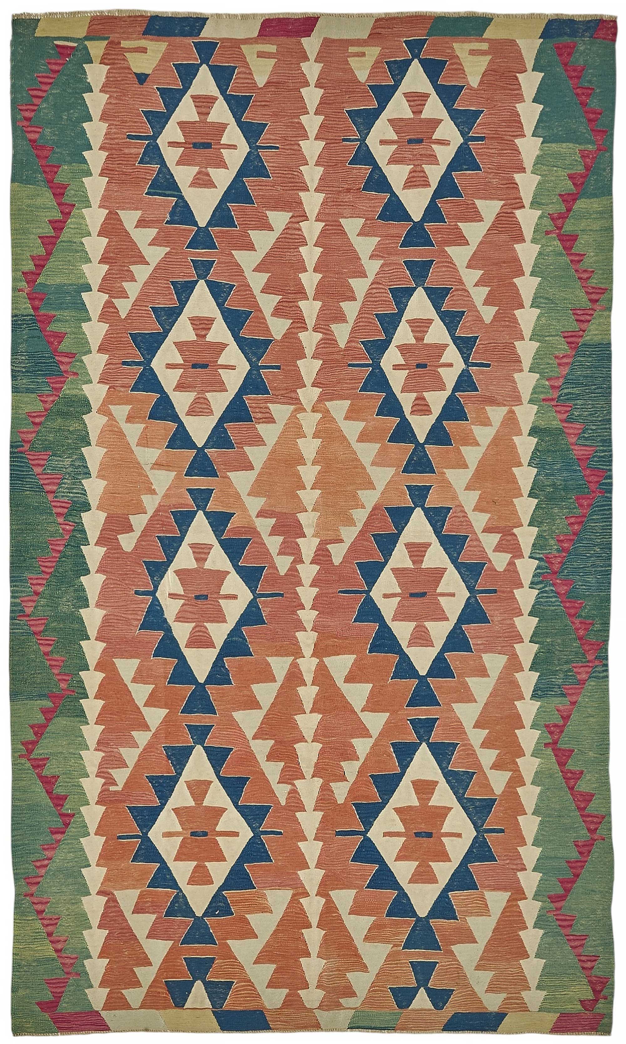 7x11 Handwoven Turkish Kilim Rug - 50519