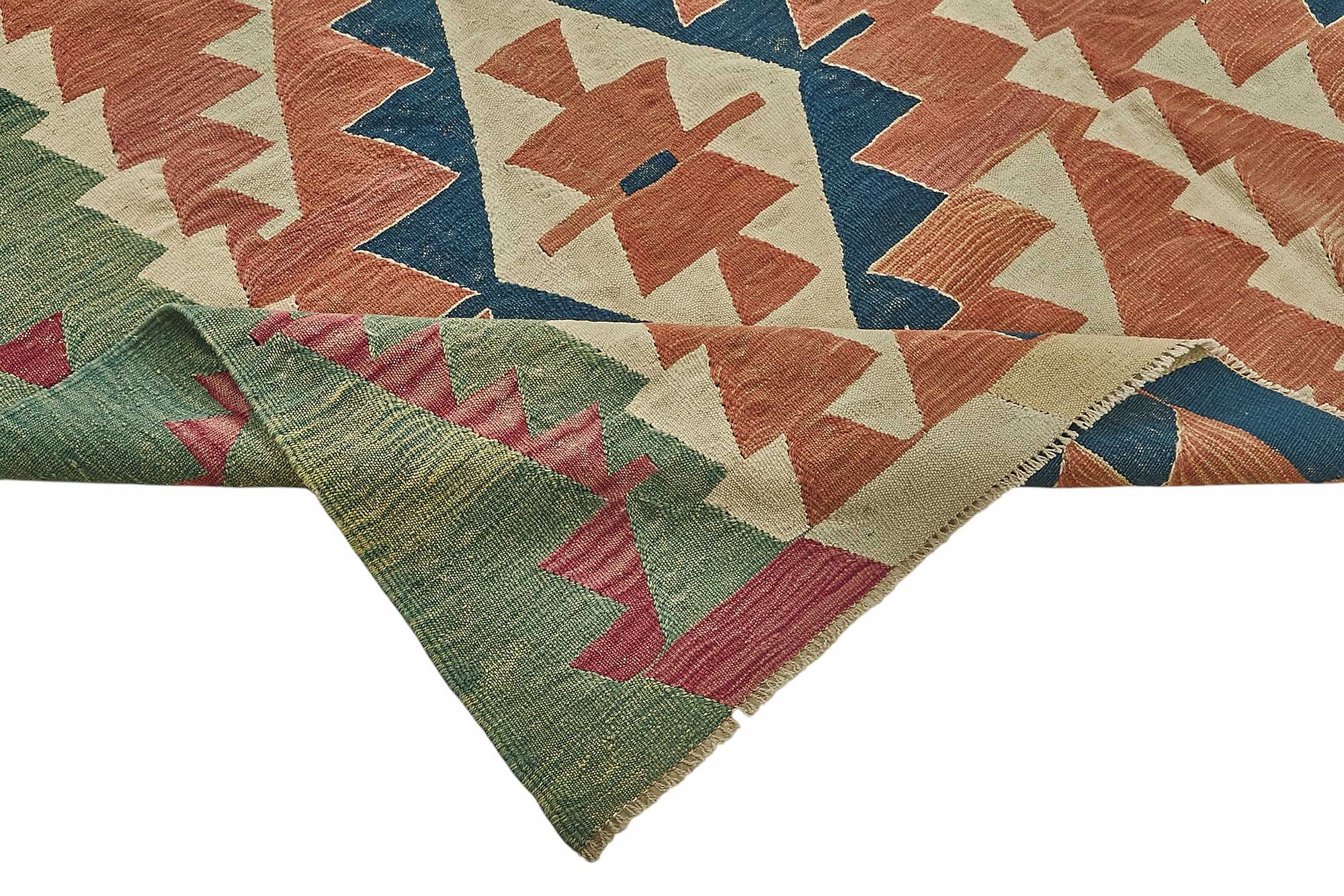 7x11 Handwoven Turkish Kilim Rug - 50519