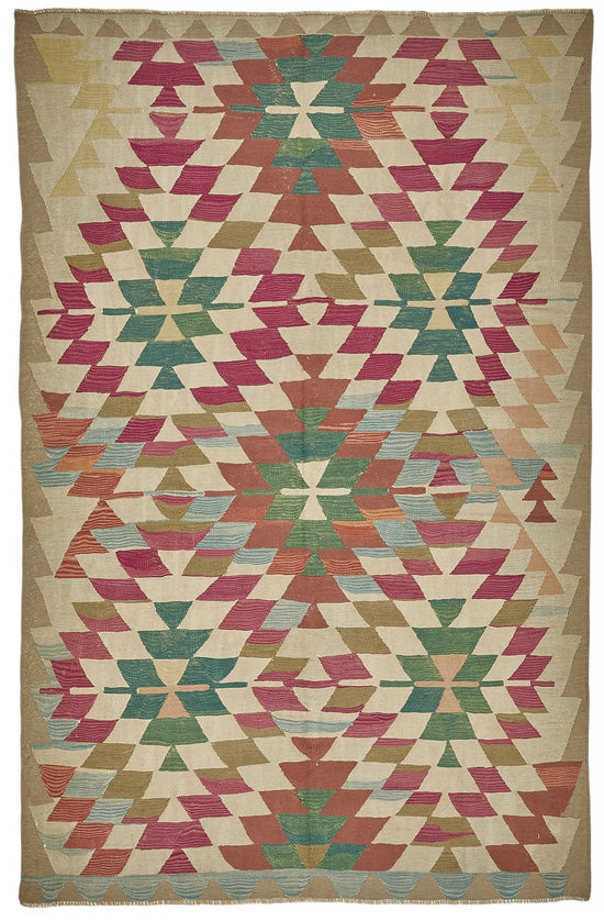 6x9 Handwoven Turkish Kilim Rug - 50521