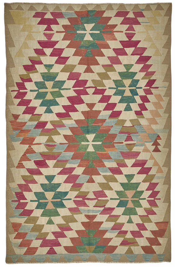 6x9 Handwoven Turkish Kilim Rug - 50521