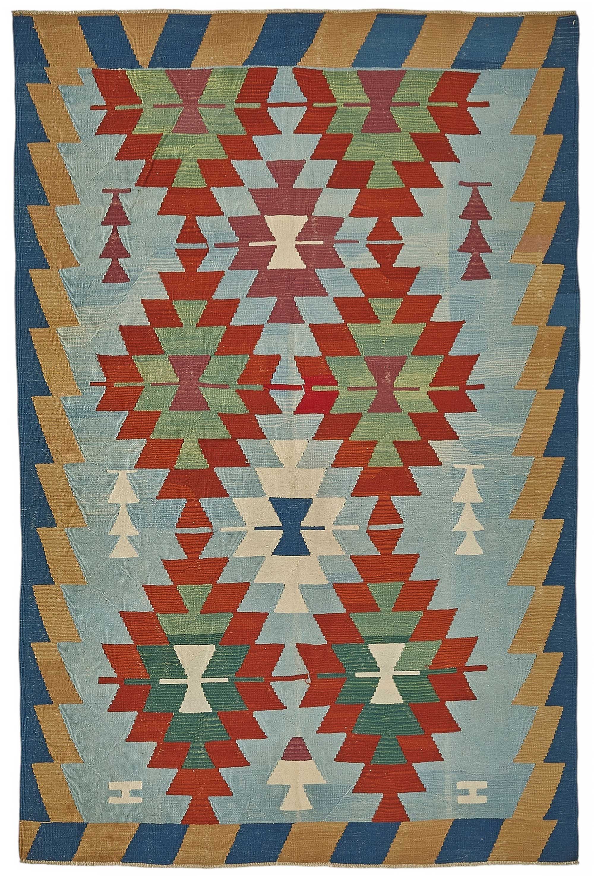 6x9 Handwoven Turkish Kilim Rug - 50522