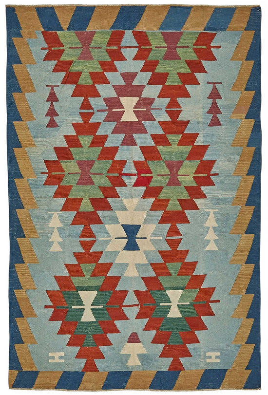 6x9 Handwoven Turkish Kilim Rug - 50522
