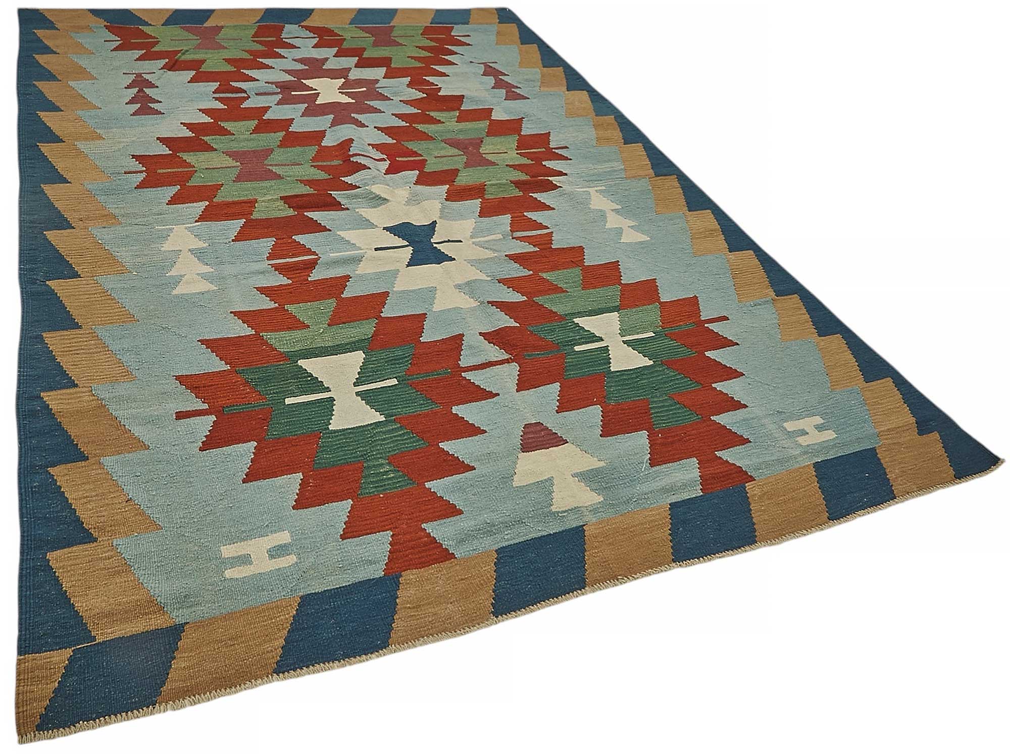 6x9 Handwoven Turkish Kilim Rug - 50522