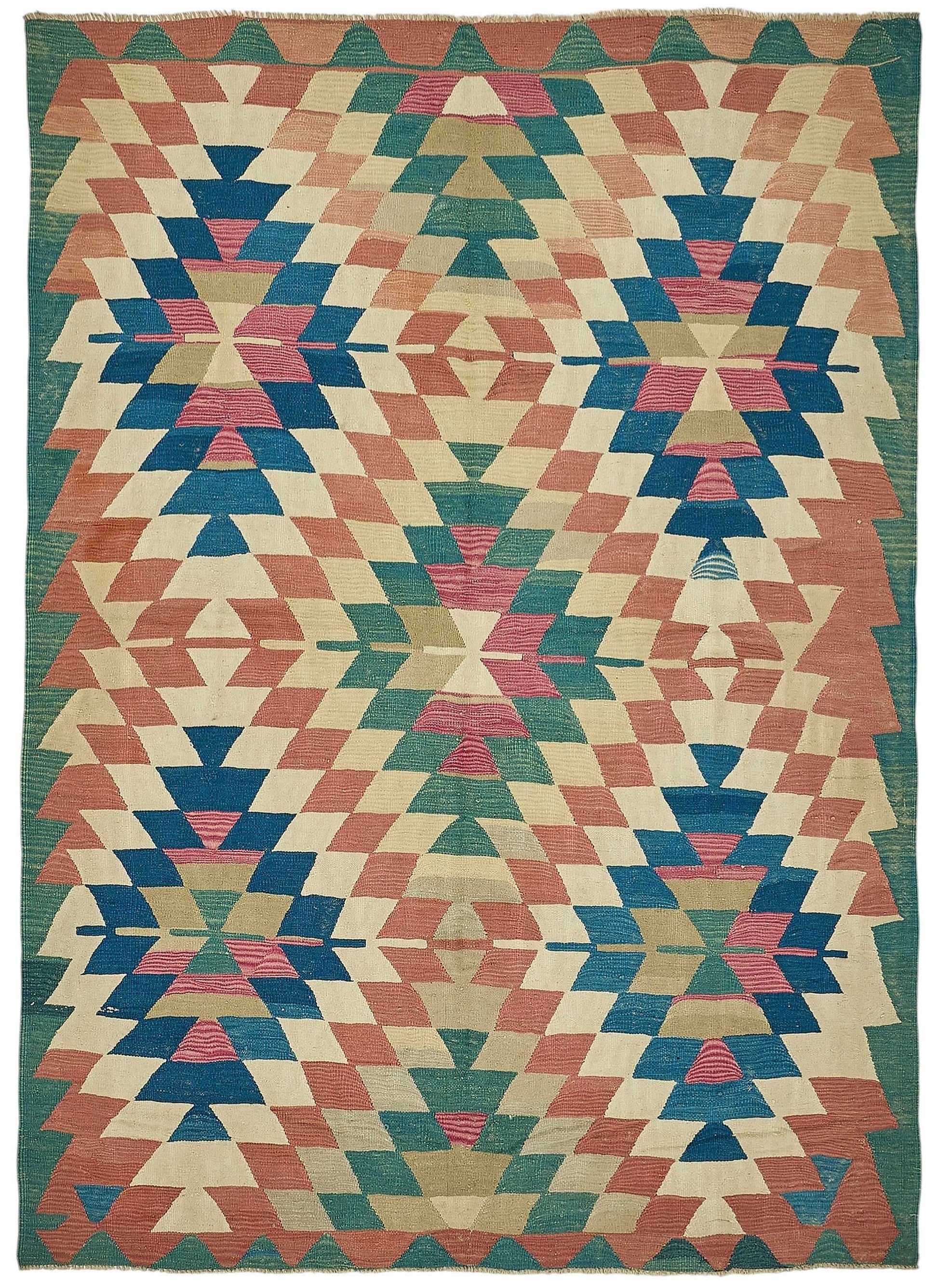 7x9 Handwoven Turkish Kilim Rug - 50525