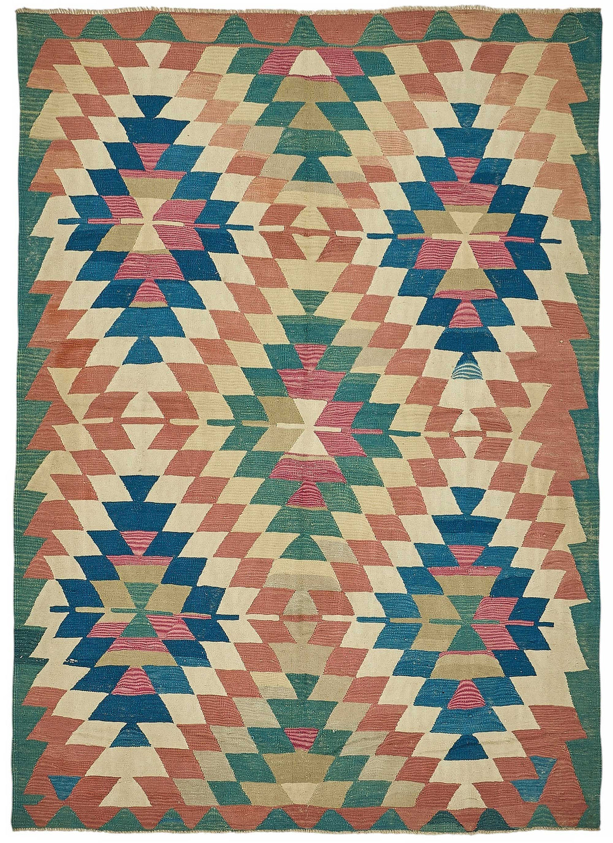 7x9 Handwoven Turkish Kilim Rug - 50525