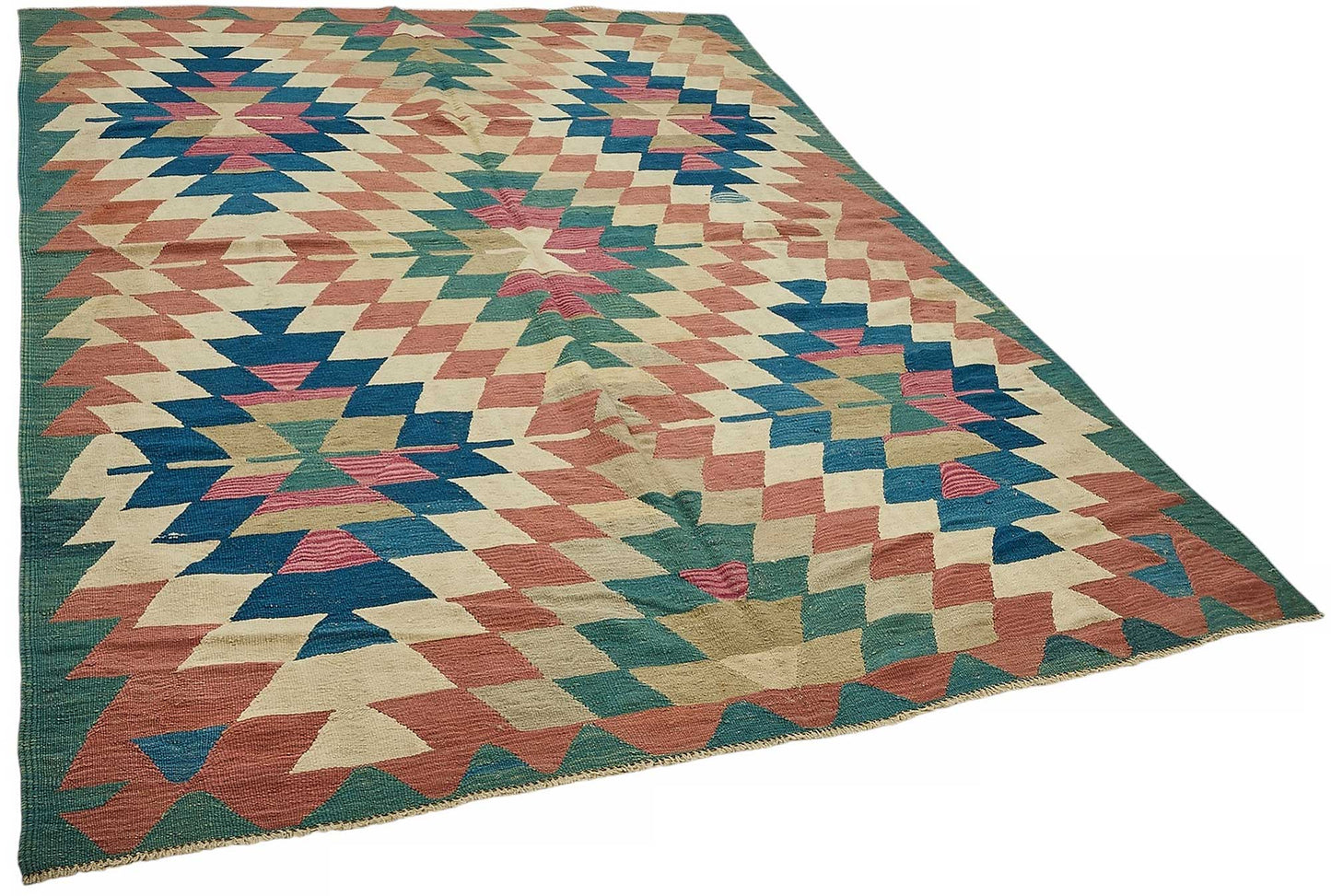 7x9 Handwoven Turkish Kilim Rug - 50525