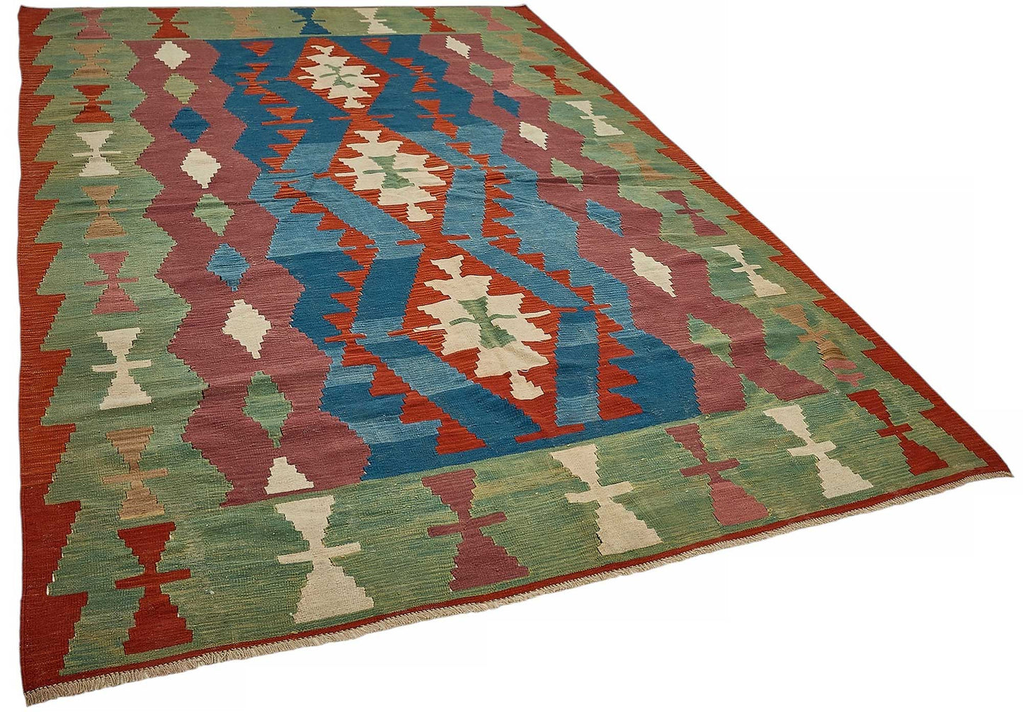 7x10 Handwoven Turkish Kilim Rug - 50526
