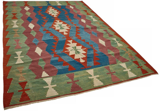 7x10 Handwoven Turkish Kilim Rug - 50526