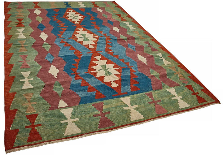 7x10 Handwoven Turkish Kilim Rug - 50526