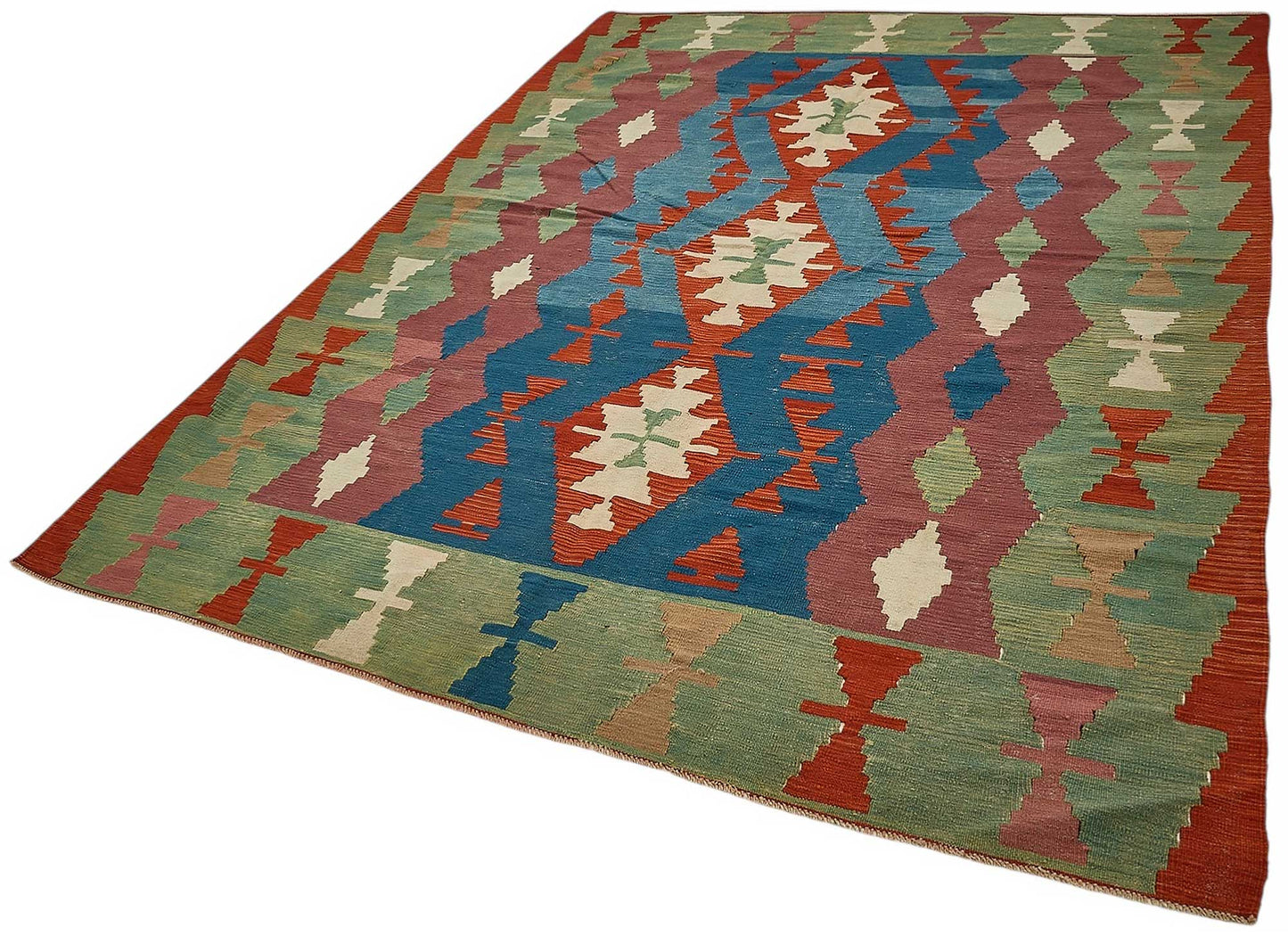 7x10 Handwoven Turkish Kilim Rug - 50526