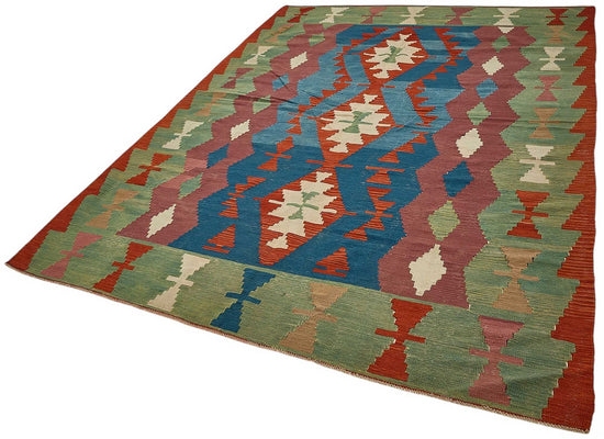 7x10 Handwoven Turkish Kilim Rug - 50526