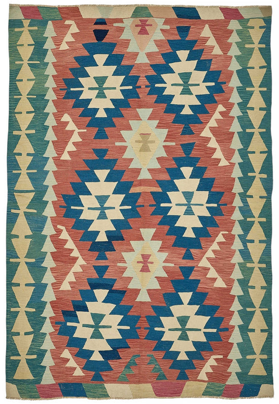 6x9 Handwoven Turkish Kilim Rug - 50528
