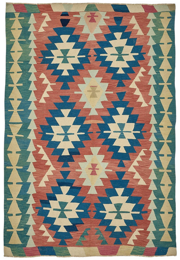 6x9 Handwoven Turkish Kilim Rug - 50528