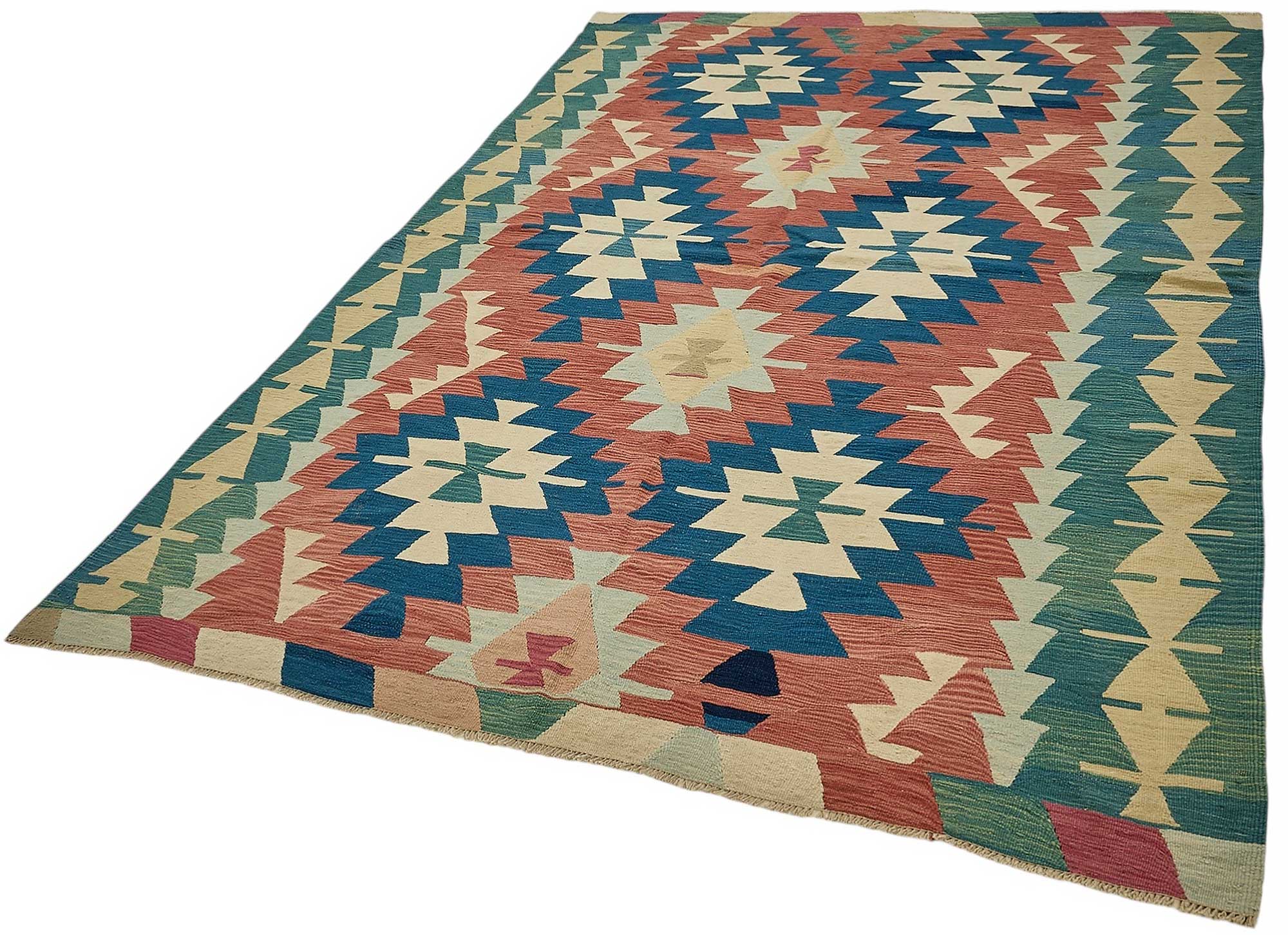 6x9 Handwoven Turkish Kilim Rug - 50528