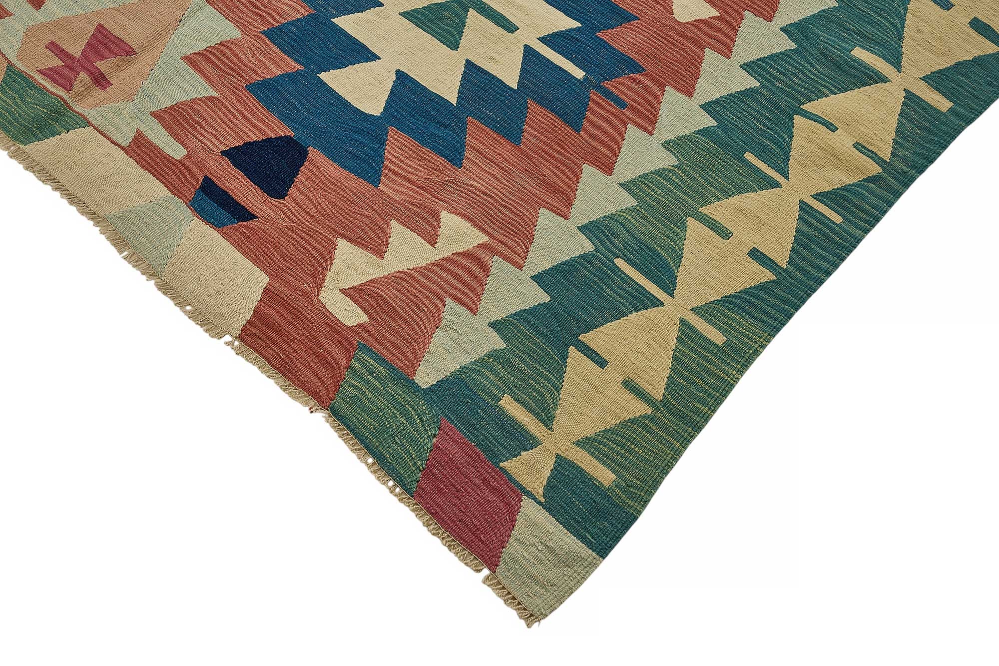 6x9 Handwoven Turkish Kilim Rug - 50528