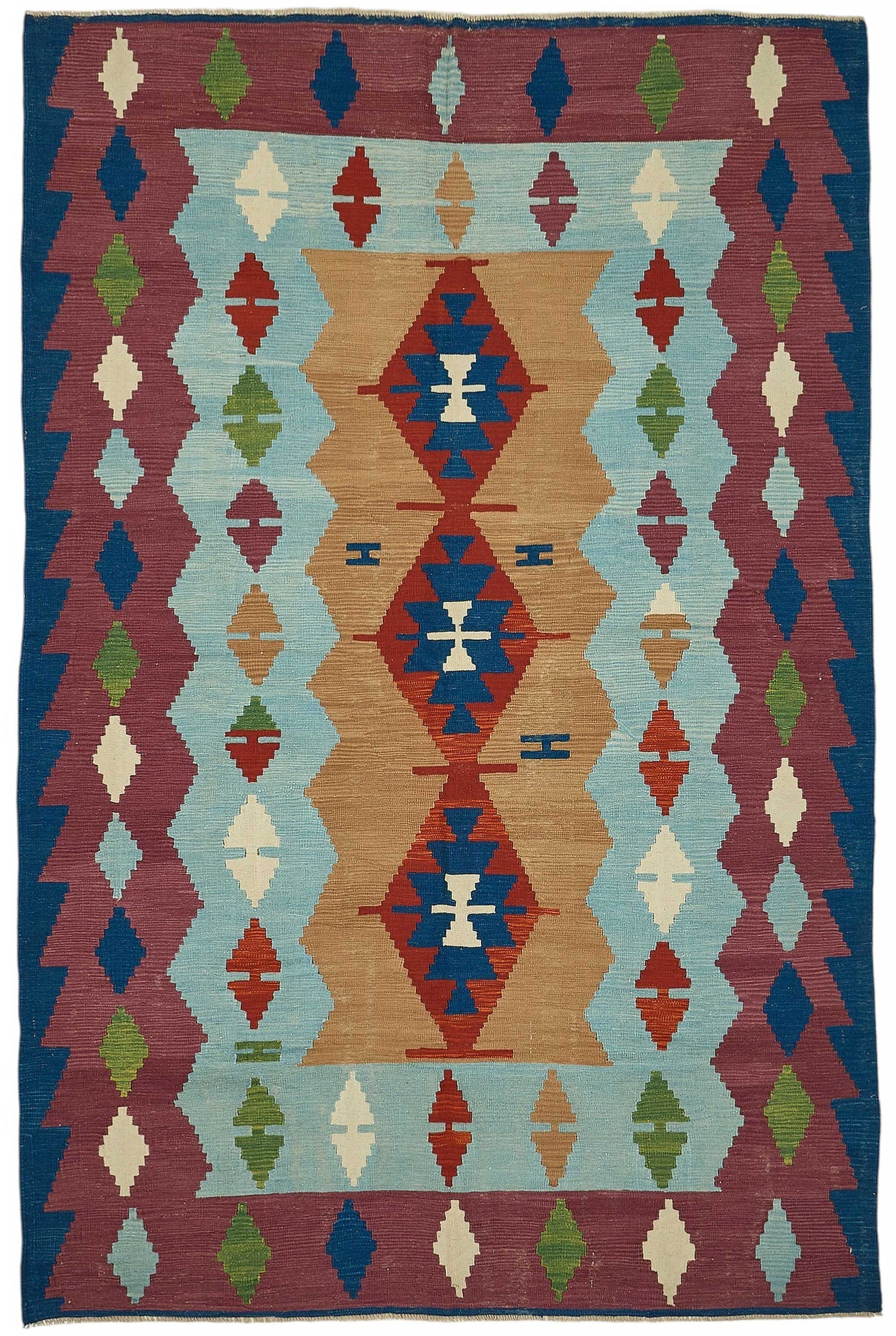 7x10 Handwoven Turkish Kilim Rug - 50530