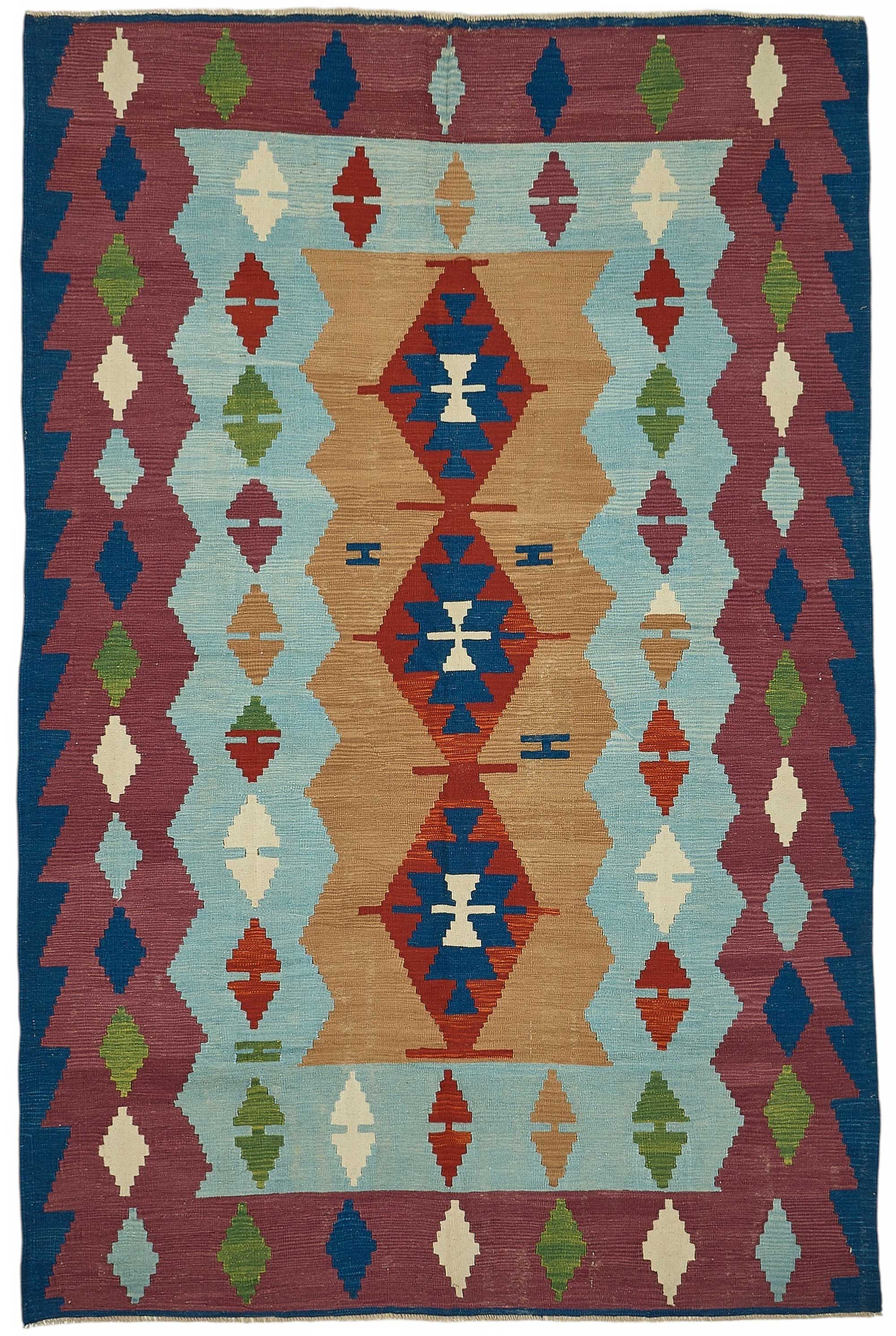 7x10 Handwoven Turkish Kilim Rug - 50530