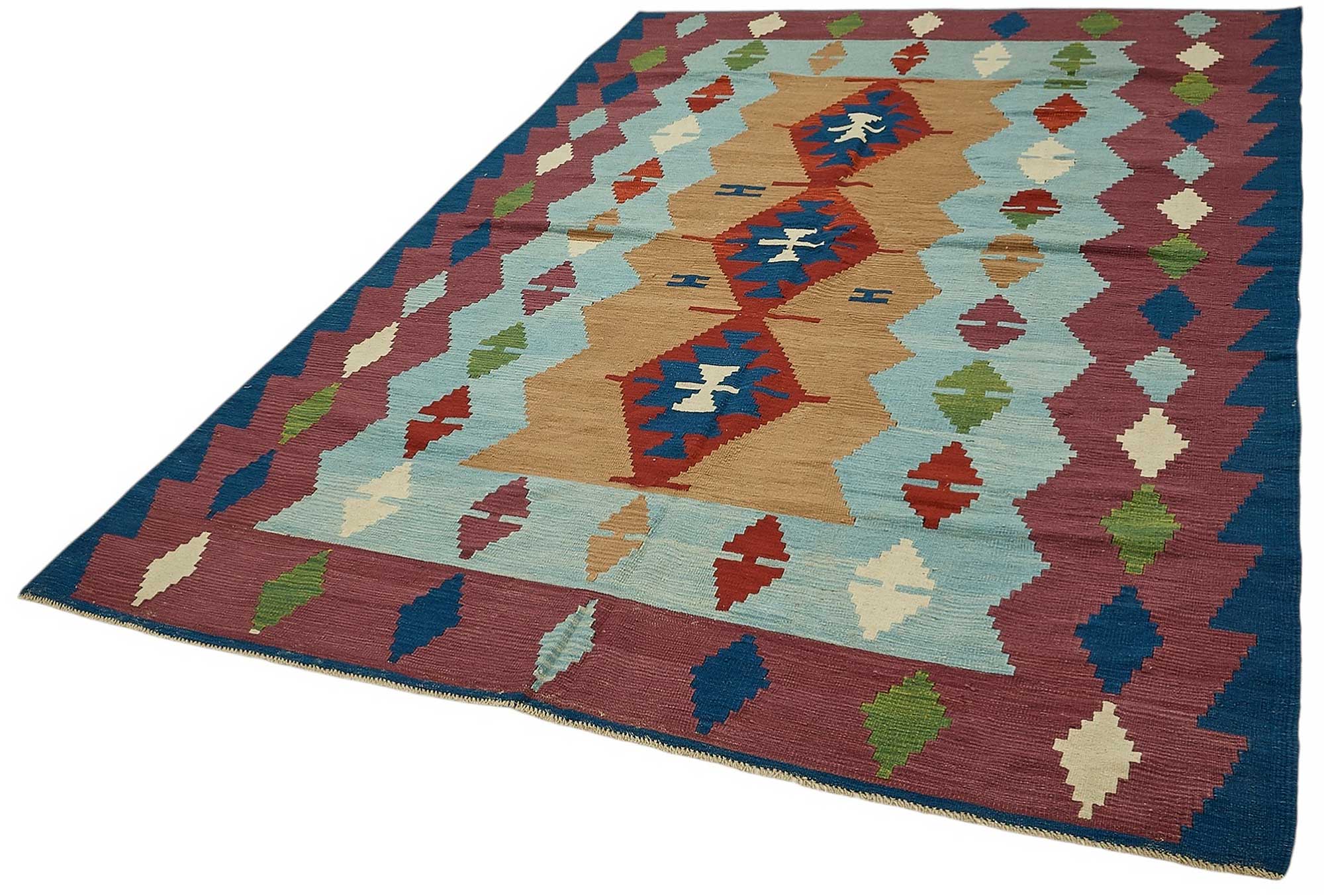 7x10 Handwoven Turkish Kilim Rug - 50530