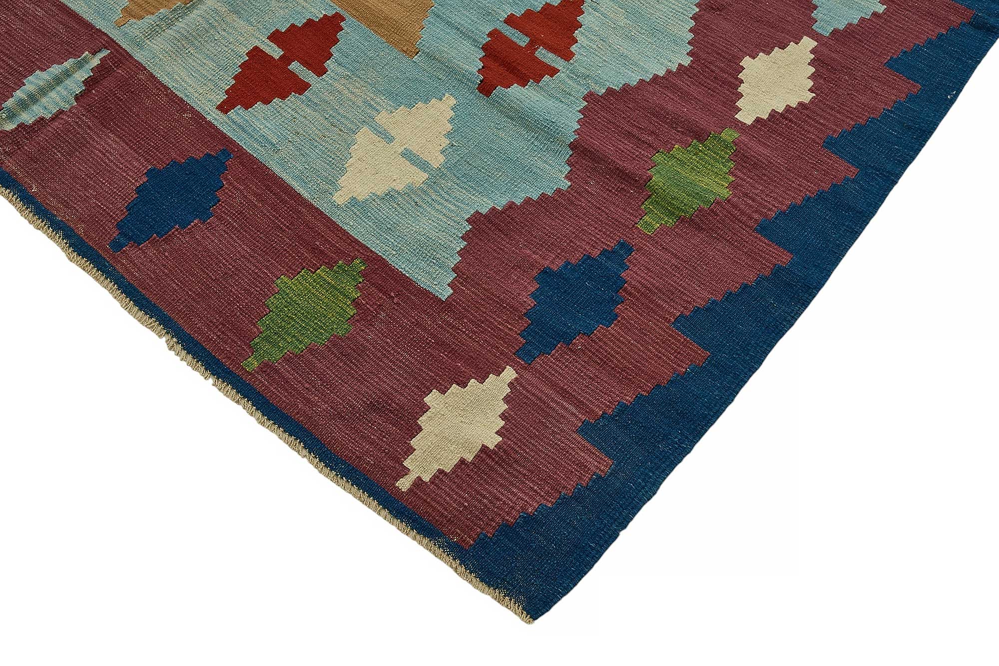 7x10 Handwoven Turkish Kilim Rug - 50530