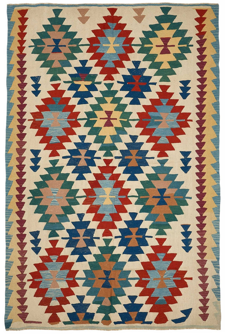 6x10 Handwoven Turkish Kilim Rug - 50531