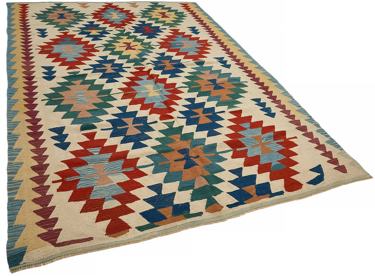 6x10 Handwoven Turkish Kilim Rug - 50531